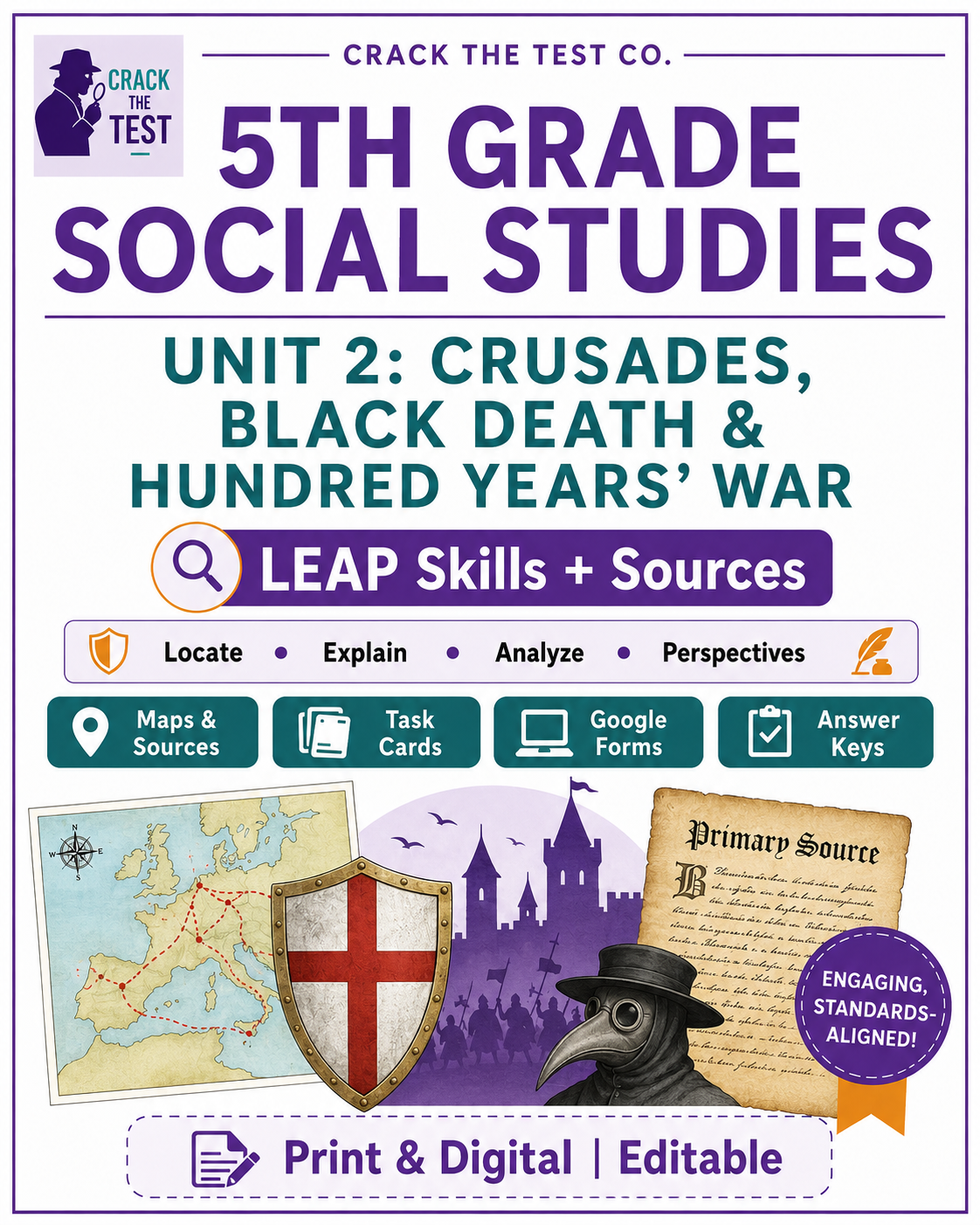 Louisiana 5th Grade Social Studies Unit 2: Crusades, Black Death & Hundred Years’ War